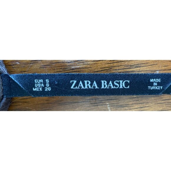 Zara Basic women's Small S SM Brown Spaghetti Strap Tank Top - Picture 6 of 8